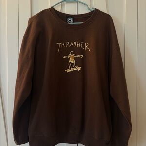 Thrasher Chocolate Brown Crewneck Sweater